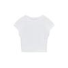 Spring New Women clothes Commuter Leisure Short sleeve Cotton and Modal Blended round Neck Short t-shirt 3641309
