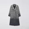 Salty Pebble Gradation Denim Trench Coat [Grey]