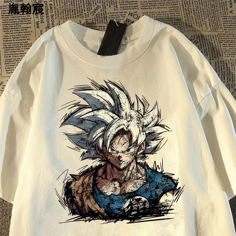 Dragon Ball Z Son Goku Anime Graphic T-Shirt for Men Women, Japanese Style Vintage Streetwear