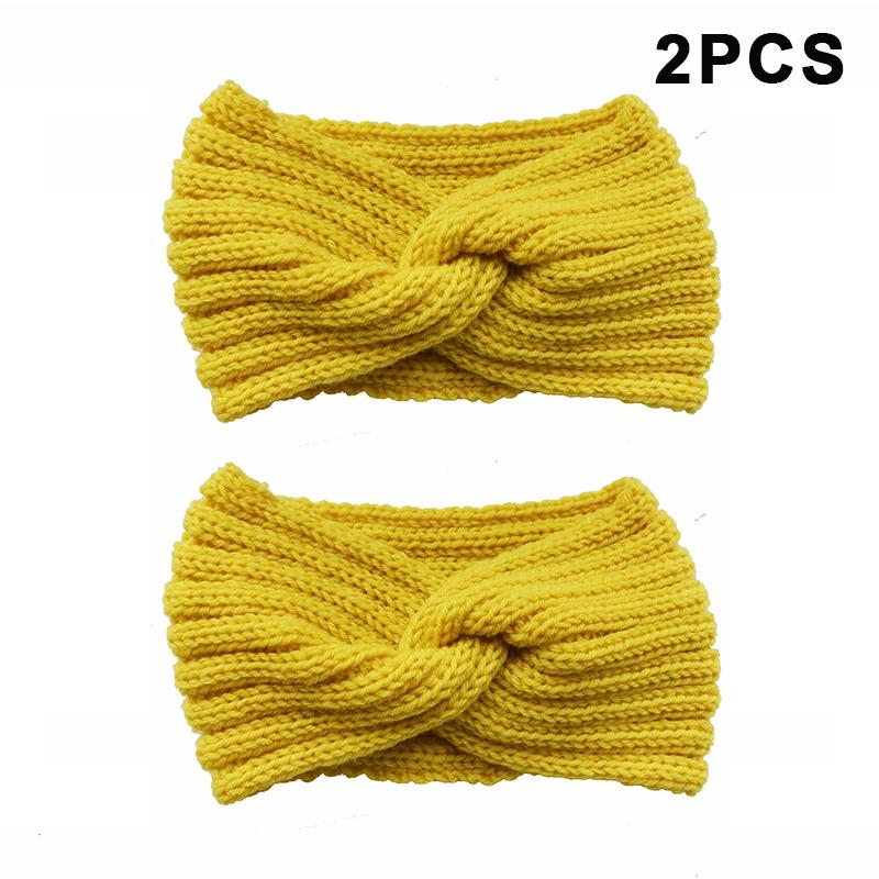2Pcs Women'S Winter Warm Headbands - Thick Knit Ear Strap Hair Accessories Winter Headbands Cold Weather Gear Stylish Headwear