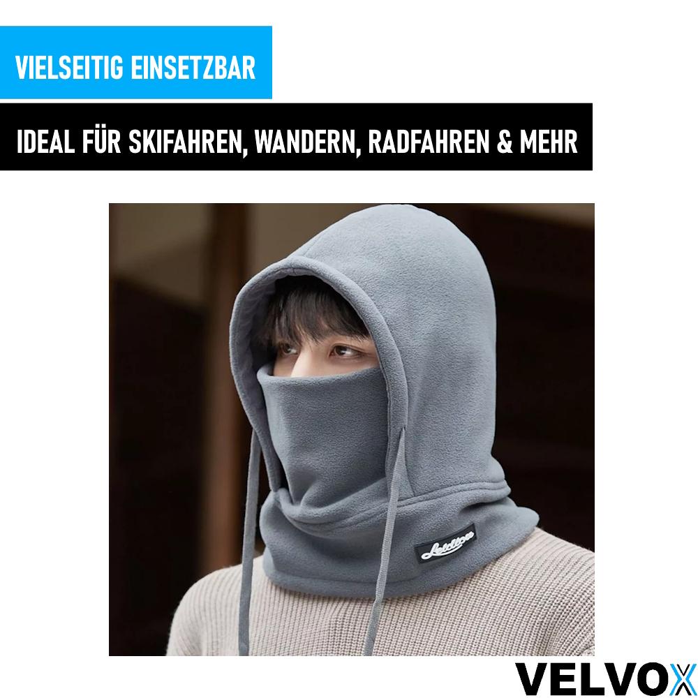 VELVOX Velvet Balaclava Black Face Cover Hood Warm Windproof