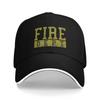 Black Green Fire DEPT Department Hiking Baseball Caps Womens  Adult Male Beach Sunscreen Hat Peaked Cap
