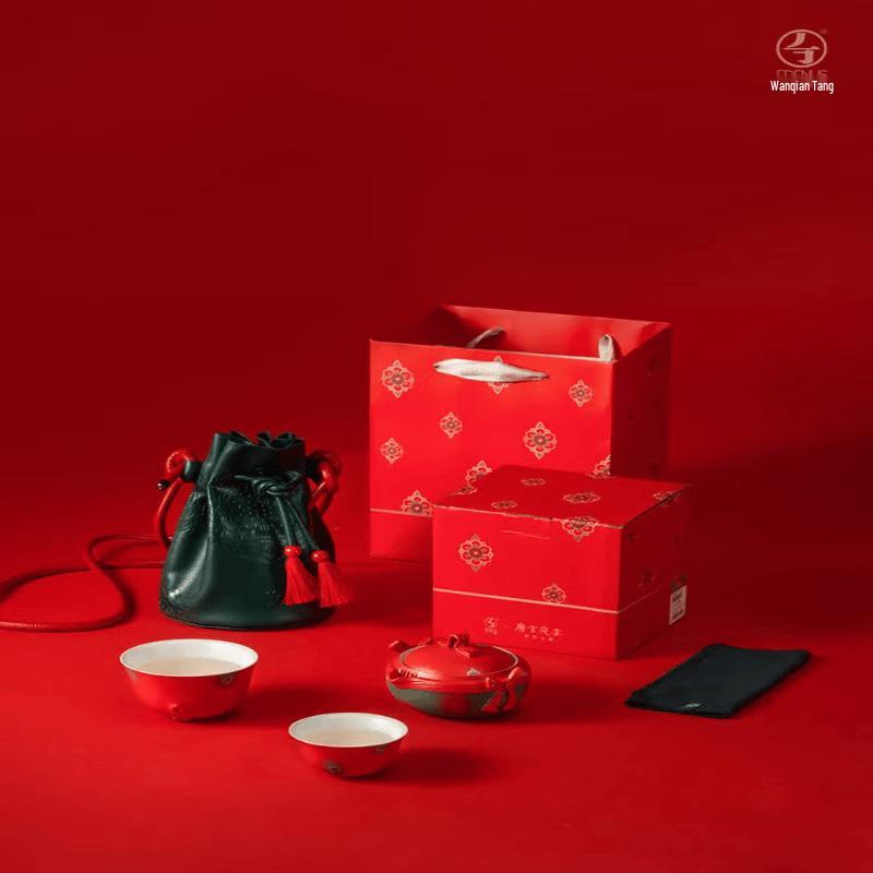 Edenus Ceramic Portable Travel Tea Set