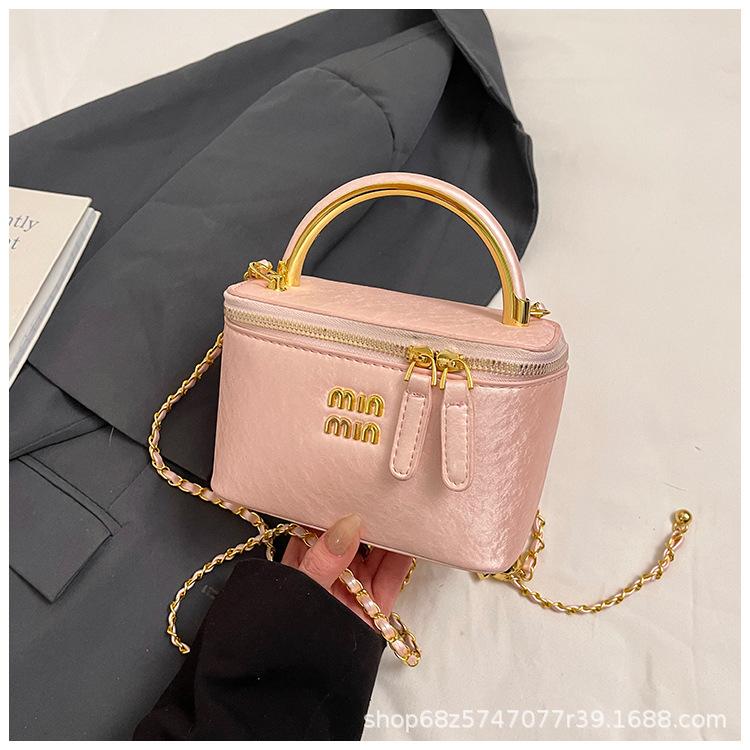 Premium niche bag women's 2025 new summer messenger bag casual portable box bag popular bucket bag