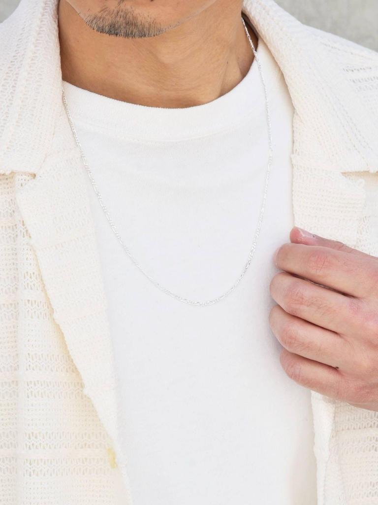 SHIPS any SLV925 55cm Chain Necklace for Men, White, 719230013, One Size