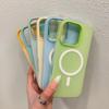 Couleur bonbon 2 en 1 Dragonne pour poignet et main Étui magnétique pour iPhone 17 16 15 14 Plus 13 12 Pro Max 11 pour Coque Magsafe Avec dragonne