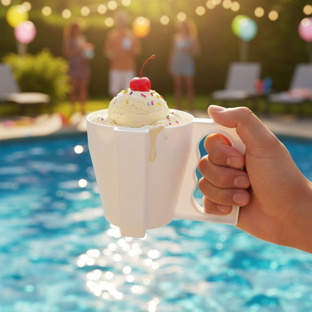 Drip-proof Ice Cream Anti Freeze Cup Ergonomic Handle Ice Cream Sleeve Ice Cream Cup Holder  Yogurt