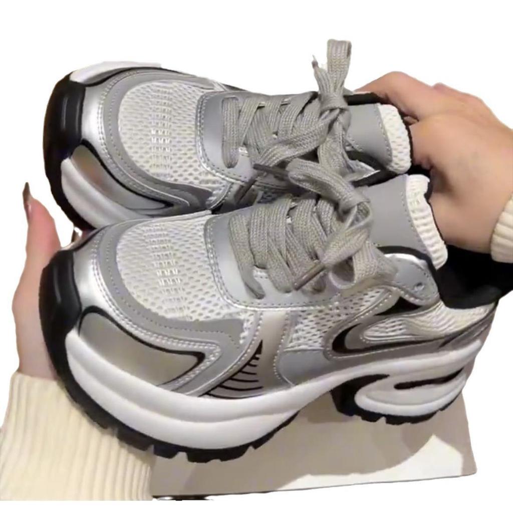 Fried Street Daddy Shoes 22 Autumn New Thick-soled Mesh Lightweight Soft-soled Sports Casual Shoes ins Tide