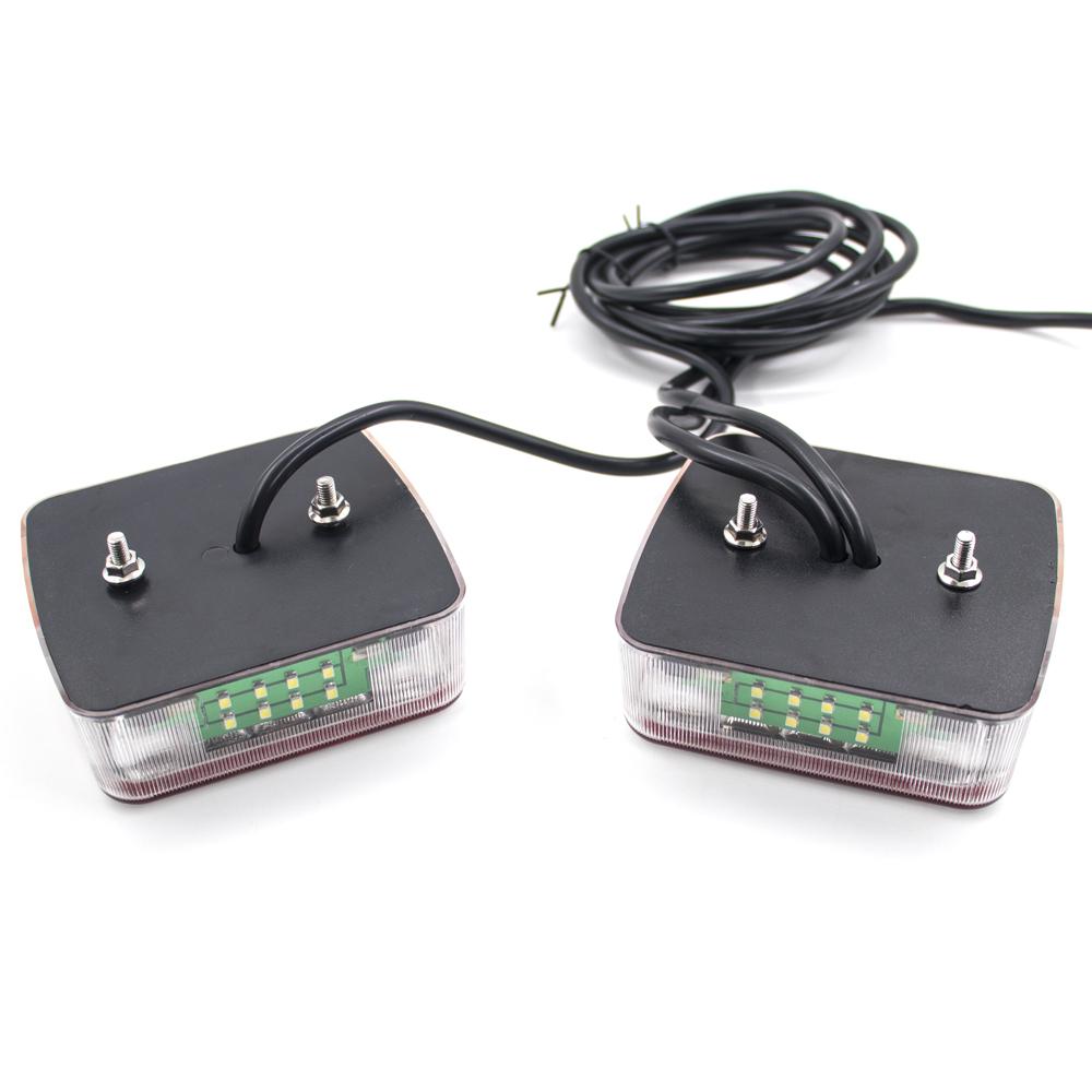1 Set Rear Towing Tail Light 12V 10m 18 LED Trailer 7 Pin Universal Brake Stop Lamp License Number Plate Reflector Waterproof
