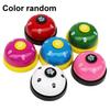 Pet Meal Bell with Anti-Slip Base for Dogs And Cats Interactive Training Bell with Crisp Ringing Tone Metal Colorful Paw Print Design Bell for Pets