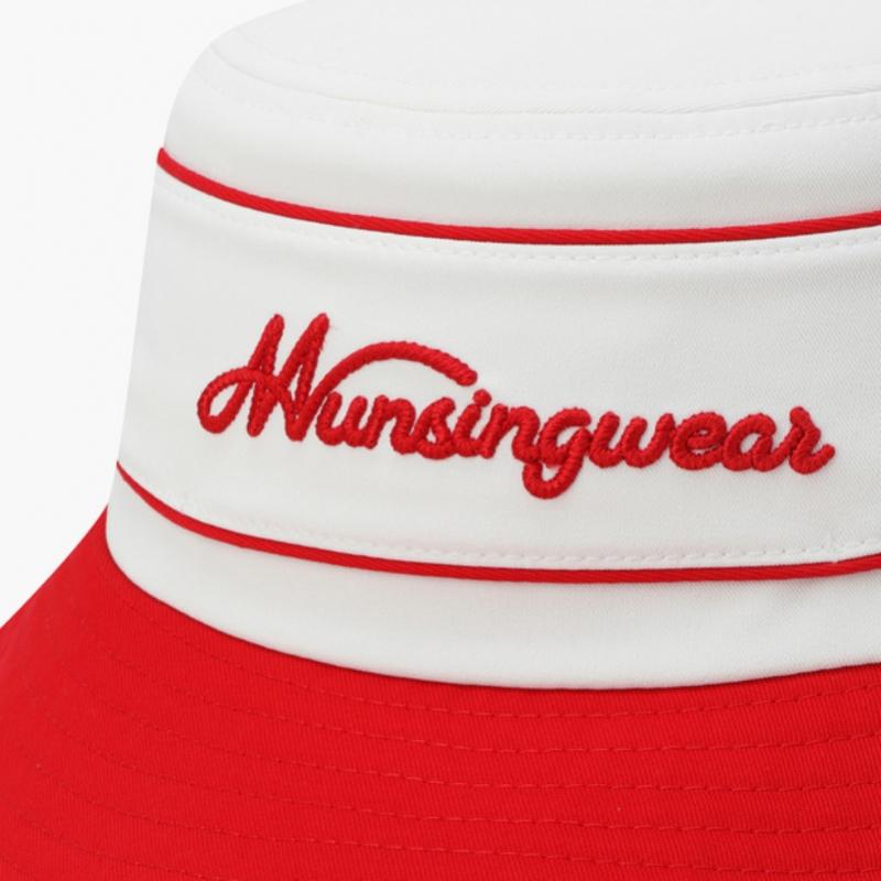 MunSingwear Women S Lettering Point Bucket Hat Red  Mq222lcp45 