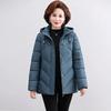 Plus Size Middle Age Women's Short Parkas Winter Outerwears Hooded Elegant Loose In Coats Thick Warm Lady Jackets