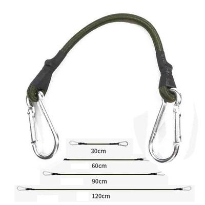 30-120cm Heavy Duty Bungee Cord Elastic Tie Strap String Carabiner Hooks Kayak Cycling Luggage Packing Ropes Camping Accessories