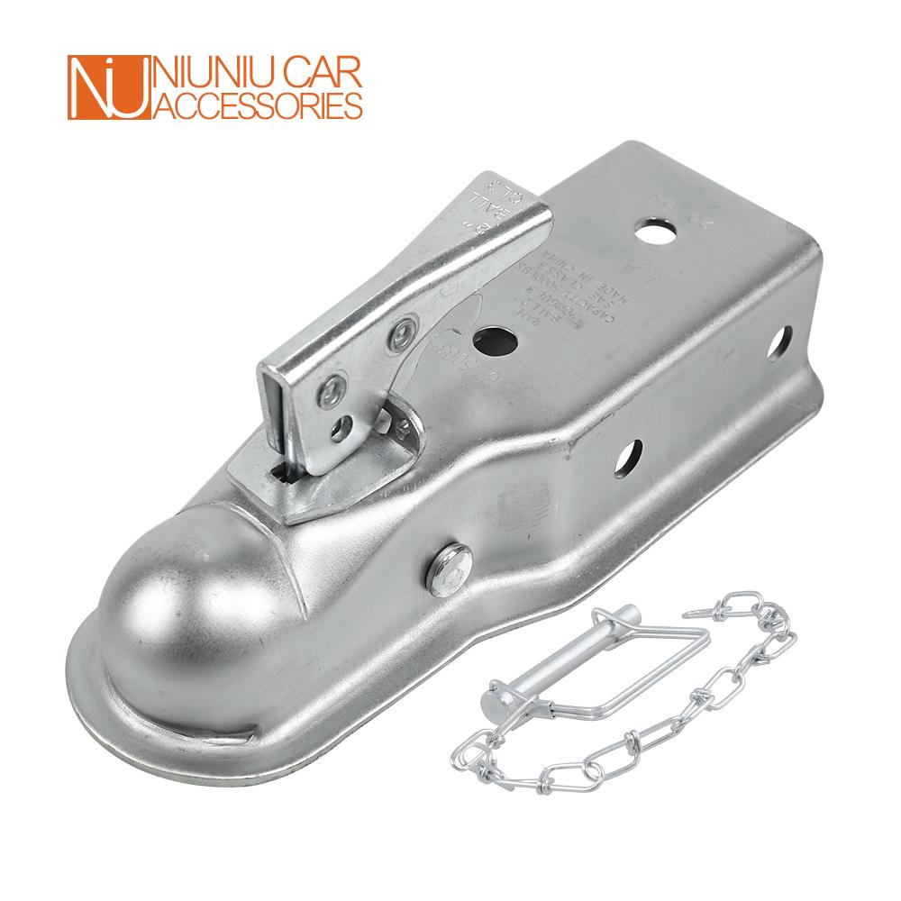 2 X 3 Inch 5000 Lbs Trailer Coupler Hitch Ball Coupling Straight Tongue RV Parts Camper Caravan Accessories