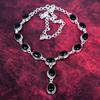 Black Onyx Handmade Gemstone Necklace, 925 Solid Sterling Silver Necklace Antique Jewelry, For Engagement Gift