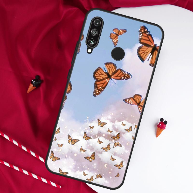 Cute Aesthetic Butterfly For Huawei Nova 12s 11i 12i 10 9 SE 5T Y91 Y90 Y60 Y70 Y72 Y61 P20 P40 P30 Lite P60 Pro Case