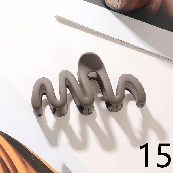 Fashion High Ponytail Hair Clip Pure Color ABS Shark Hair Claw Women Back Head Frosted Girl Hairpin Anti-sagging Hairstyle