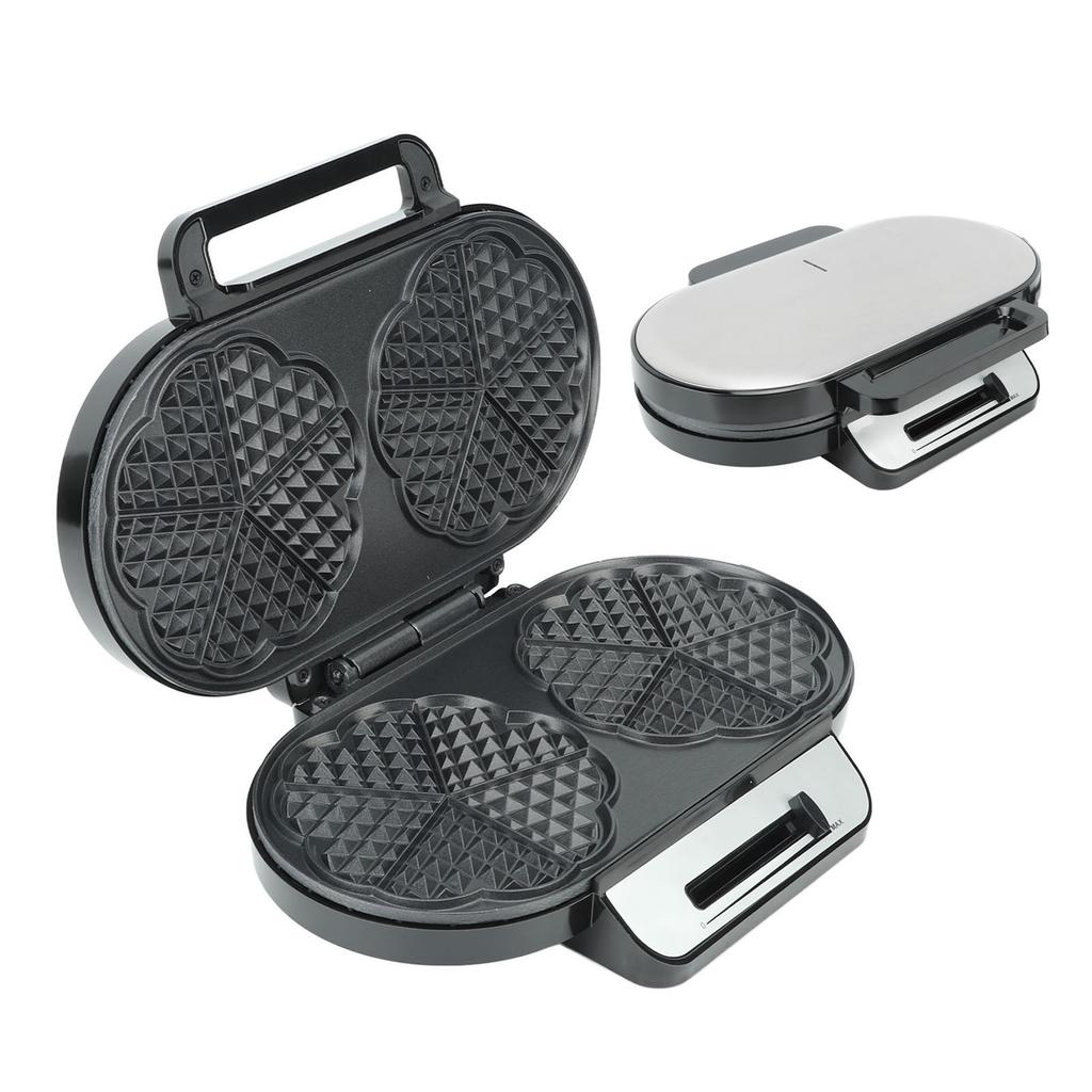 3 In 1 Waffle Maker Machine Adjustable Temperature Control Anti Stick Plate Tactile Handle for