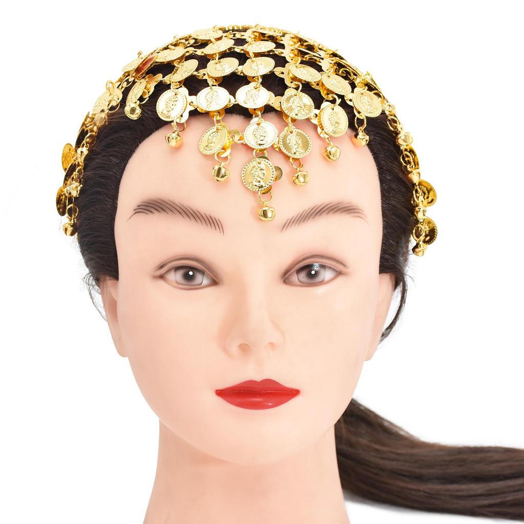 Retro Ethnic Indian Dance Coin Tassel Headband