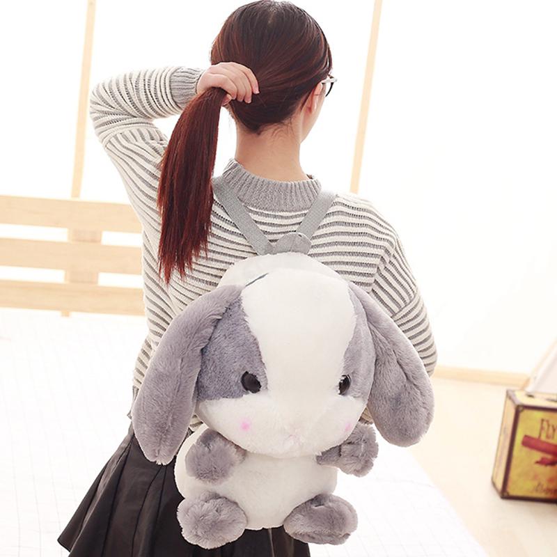 Cute Cartoon Rabbit Shoulder Bag Shoulder Bag Furry Toy Backpack Children's Holiday Gift Christmas Gift