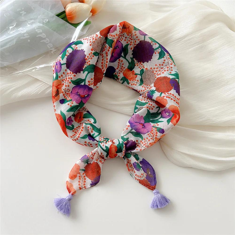 

60*60cm Cotton Headscarf Bandana Hairscarf Scarf Turban Shawl Handkerchief Hair Accessories Wrap
