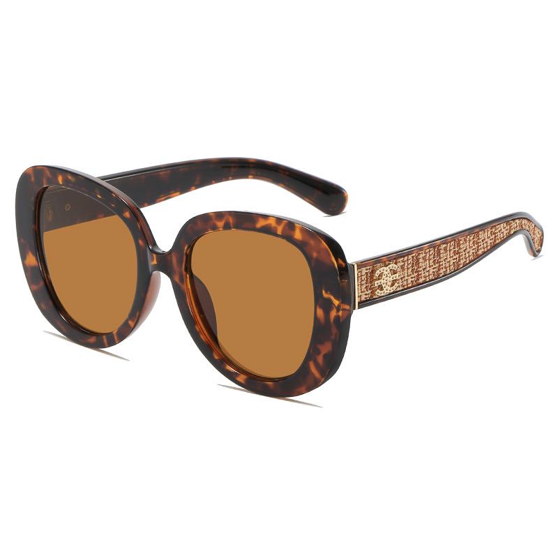 2026 Women's Retro Leopard Print Large Frame Sunglasses with UV Protection - High-End Fashion Trend