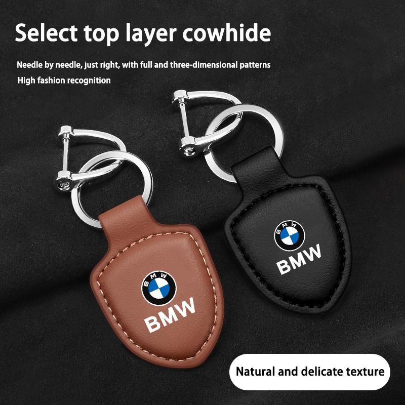 For BMW Performance E46 E90 E60 F20 X1 F10 F30 X3 E70 E39 Accessories Car Shield Leather Keychain Key Ring Pendant Holder Gift gzdf57