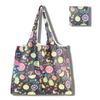 Large Floral Pattern Foldable Tote Bag - Portable, Sturdy, Eco-Friendly, Wear-Resistant for Grocery Shopping