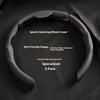 Car In Vehicle Nappa Leather Steering Wheel Cover Universal For Men And Women All Seasons Nonslip Sweatabsorbing Wearresistant
