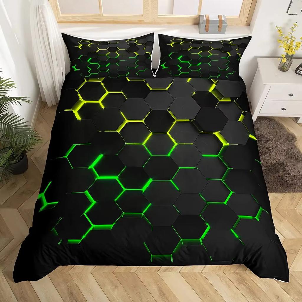 Colorful Art Down Comforter Set Bedding Set 3-piece Duvet Cover Set