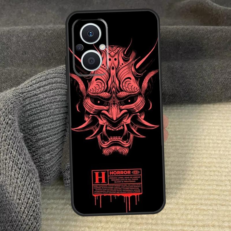 Hannya Demon Oni Phone Case For OPPO Reno 12F 12 13 F 11 8T 7 8 10 Pro OPPO Find X5 Lite X3 X6 X8 Pro Cover