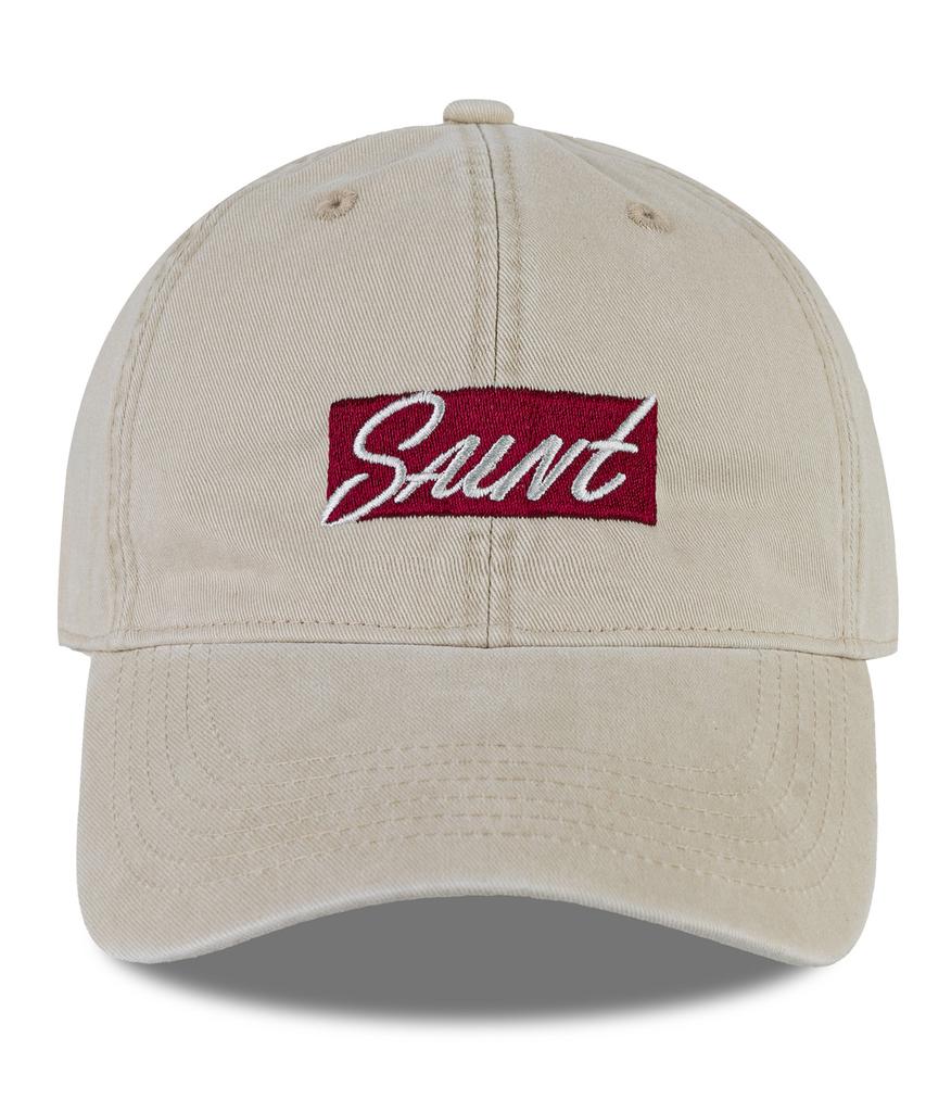 Wig Saint Box Logo Cation Washed Ball Cap - Light Beige