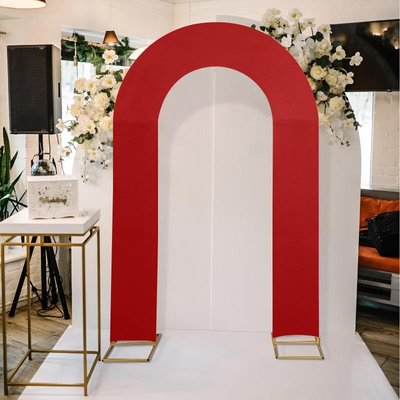 High Elasticity U-Shaped Arch Backdrop Cover for Birthday Baby Shower Wedding Party Decoration Stretchy Open Stand Cover
