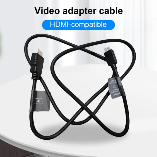 1.2 Meters HDMI-compatible Adapter Cable 1080P 4K Support Anti-interference High Clarity Mini HDMI-compatible To HDMI-compatible 2.0 Cable for Home