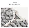 Lekasha Women's Cashmere Cardigan - Coco Style, Round Neck, Fashionable Knitwear for Autumn/Winter