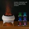 Flame Aromatherapy Diffuser Humidifier 7 Colors Light Essential Oil Diffuser With Timer And Remote Control For Desk Office