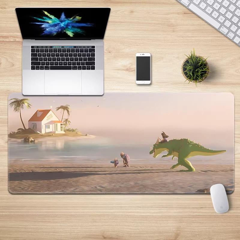 Boy Anime Leather Mouse Pad Dragon Ball Oversized Lock Edge Gaming Desk Pad Cartoon Extra Long Wrist Brace NonSlip Keyboard Mat