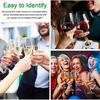 12pcs Silicone Wine Glass Markers, Reusable Beverage Identification Rings for Home Bar and Party Use