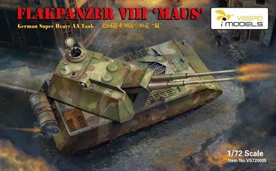 Vespid Models 1/72 German Army Panzer VIII Super Heavy Anti-Aircraft Tank Maus Plastic Model Kit VPM720005