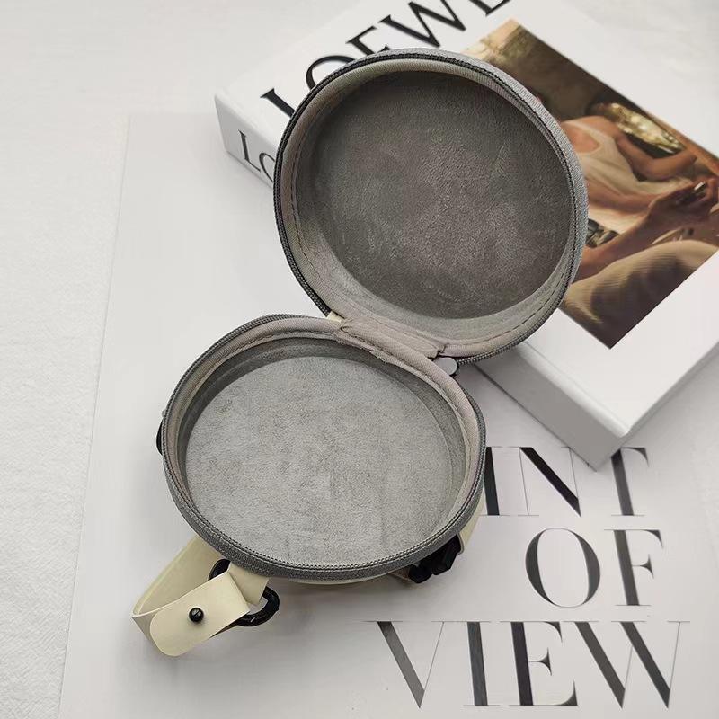 

Складной чехол для очков Круглая сумка для хранения Портативный кожаный чехол на молнии Дорожный чехол для солнцезащитных очков Очков для чтения Маленькая сумка для хранения