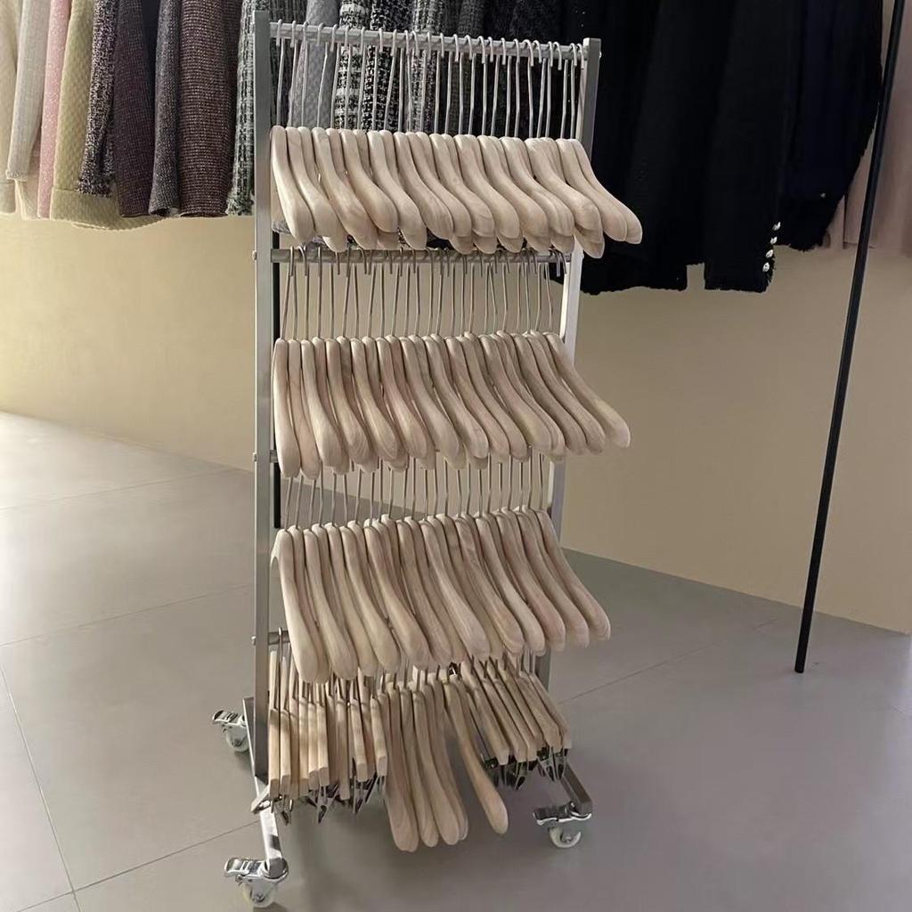 Stainless Steel Multi-Layer Clothes Rack: Floor-Standing, Large Capacity, Brushed Silver for Men and Women’s Pants.
