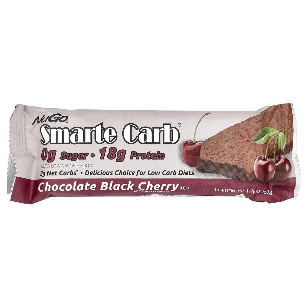 Smarte Carb® Protein Bar, Chocolate Black Cherry, 12 Bars, 50G (1.76Oz) Each