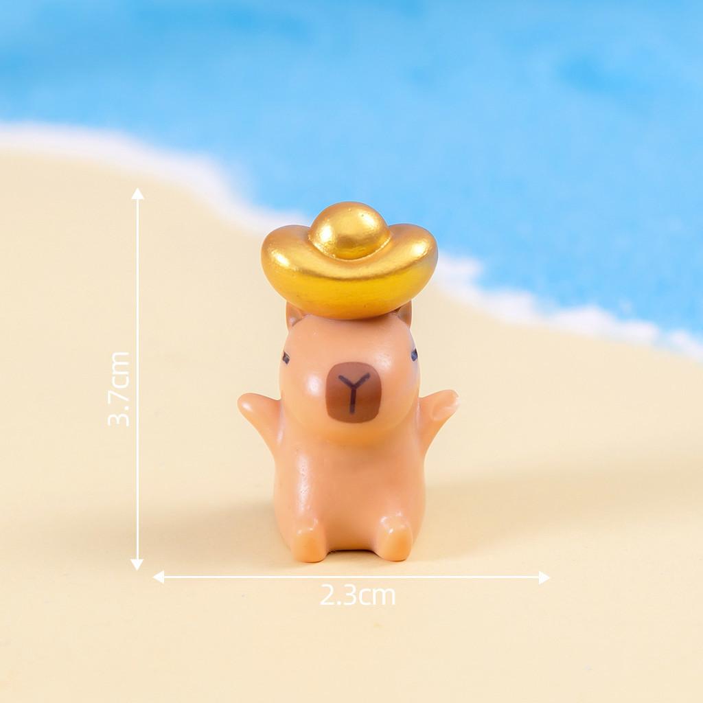 Adorable Capybara Figurine Resin Blind Box Desktop Decor Cartoon Style