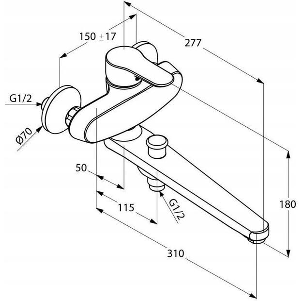 Смеситель Kludi Objekta 32 491 05 75