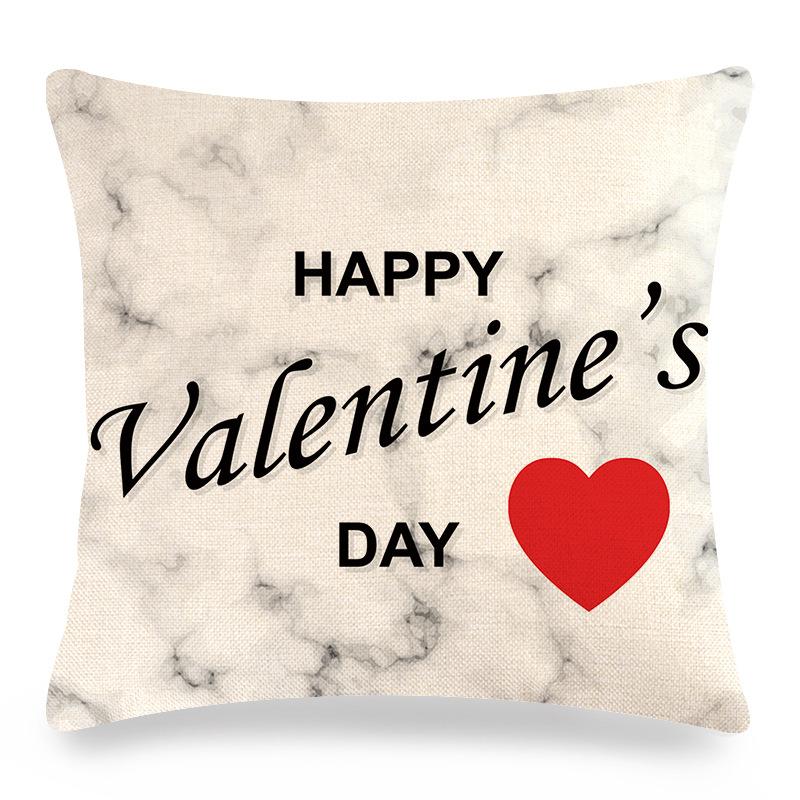Home Decor Valentine'S Love Themed Decorative Pillow Covers Pattern Cushion Cover Suitable For Sofa Bedroom Car Pillow Cover