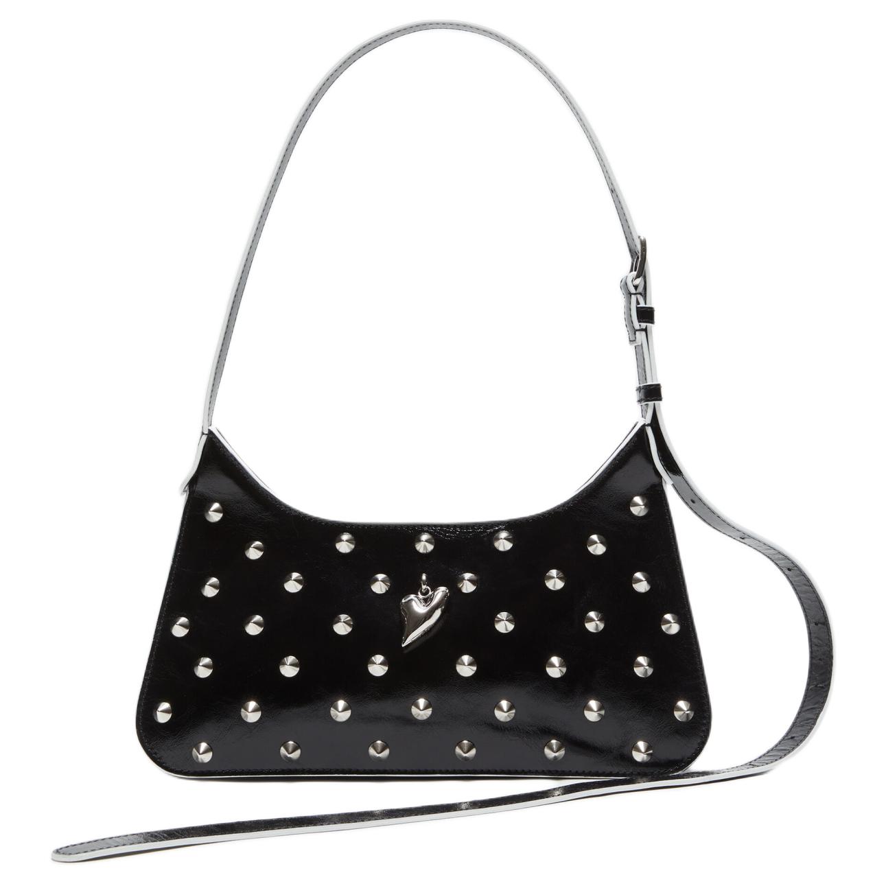 

Acne Studios Platt Series Adjustable Strap Zipper Closure Calfskin Handheld Crossbody Shoulder Bag Women bags Black A10388-900 Basic Set (Bag+Dust Bag)