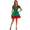 2026 Christmas Costume Green Christmas Dress Male and Female Adult Couple Stage Performance Costume