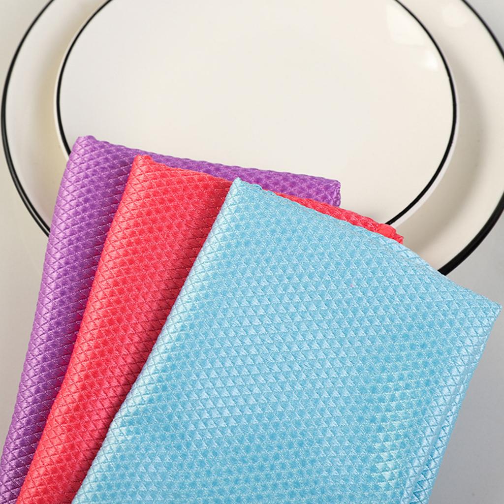 Lints Freely Microfiber Wipes, 10Pcs Fish Scales Cleaning Cloth for Household Leaves No Streak Or Fibers Behind