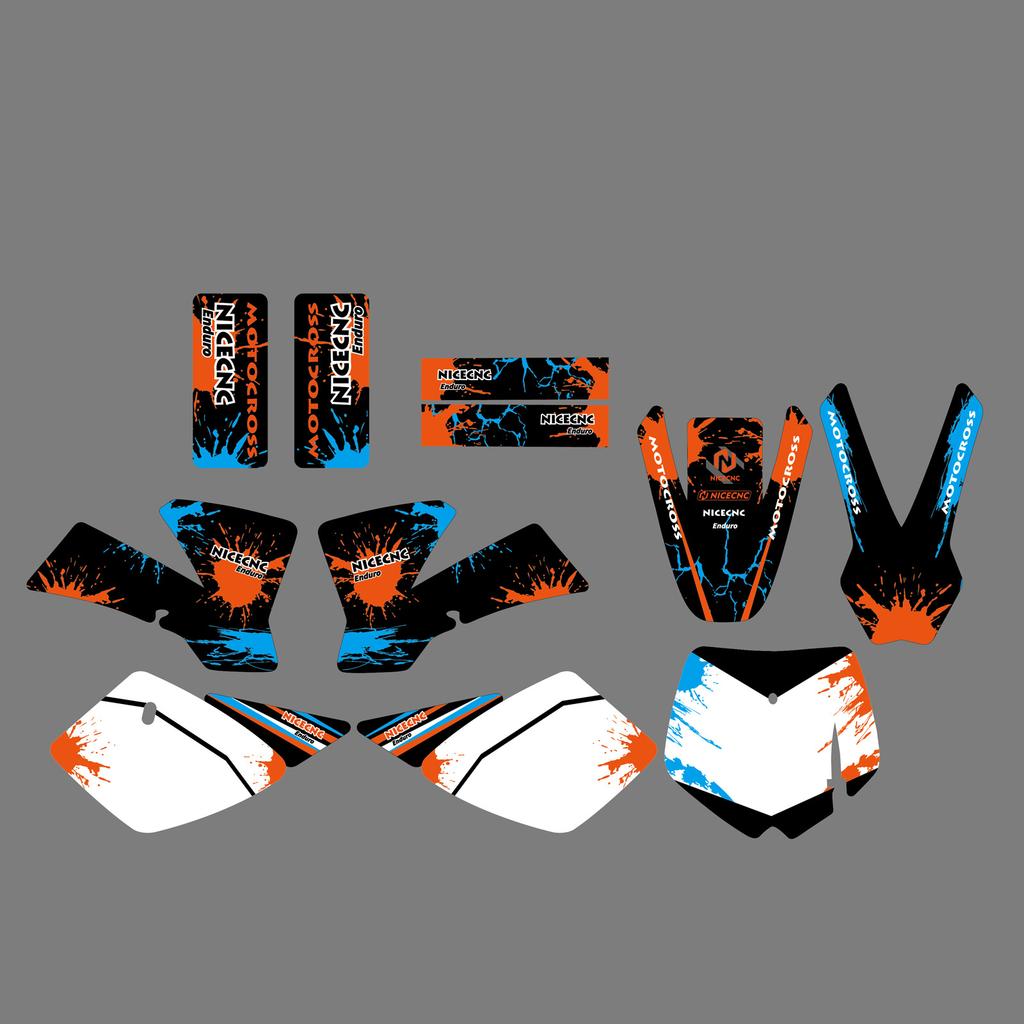 NICECNC For KTM SX50 SX 50 MINI 2002-2008 2007 2006 2005 2004 2003 Motocross Fairing Graphic Background Decals Sticker Customize