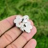 Stackable Flower Adjustable Ring 925 Silver Natural Tibetan Turquoise